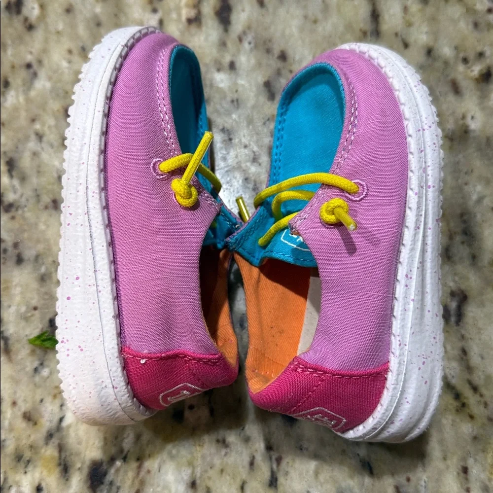 Hey Dude toddler Wendy slub canvas color block